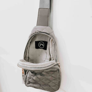 Pinelope Puffer Bum Bag: Gray