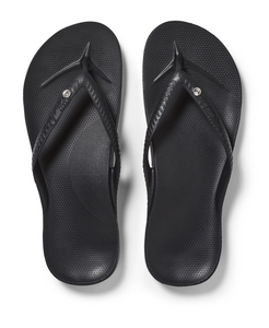 Archies - Arch Support Flip Flops - Crystal Black