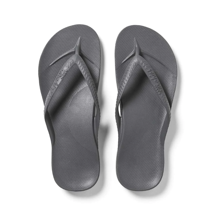 Archies - Arch Support Flip Flops - Charcoal