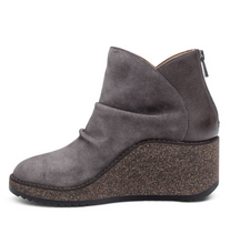 Load image into Gallery viewer, Kara Ankle Wedge-Charcoal
