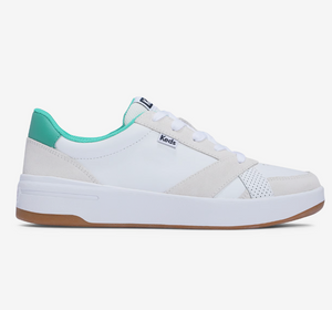 Court Leather Suede Lace up- White/Green