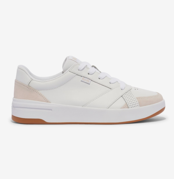 Court Leather Suede Lace up- White/Gum