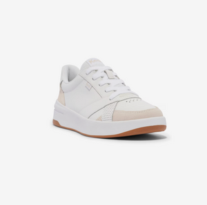 Court Leather Suede Lace up- White/Gum
