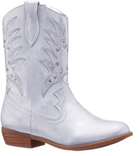 Load image into Gallery viewer, Filian Cowgirl Boot - Silver Metallic
