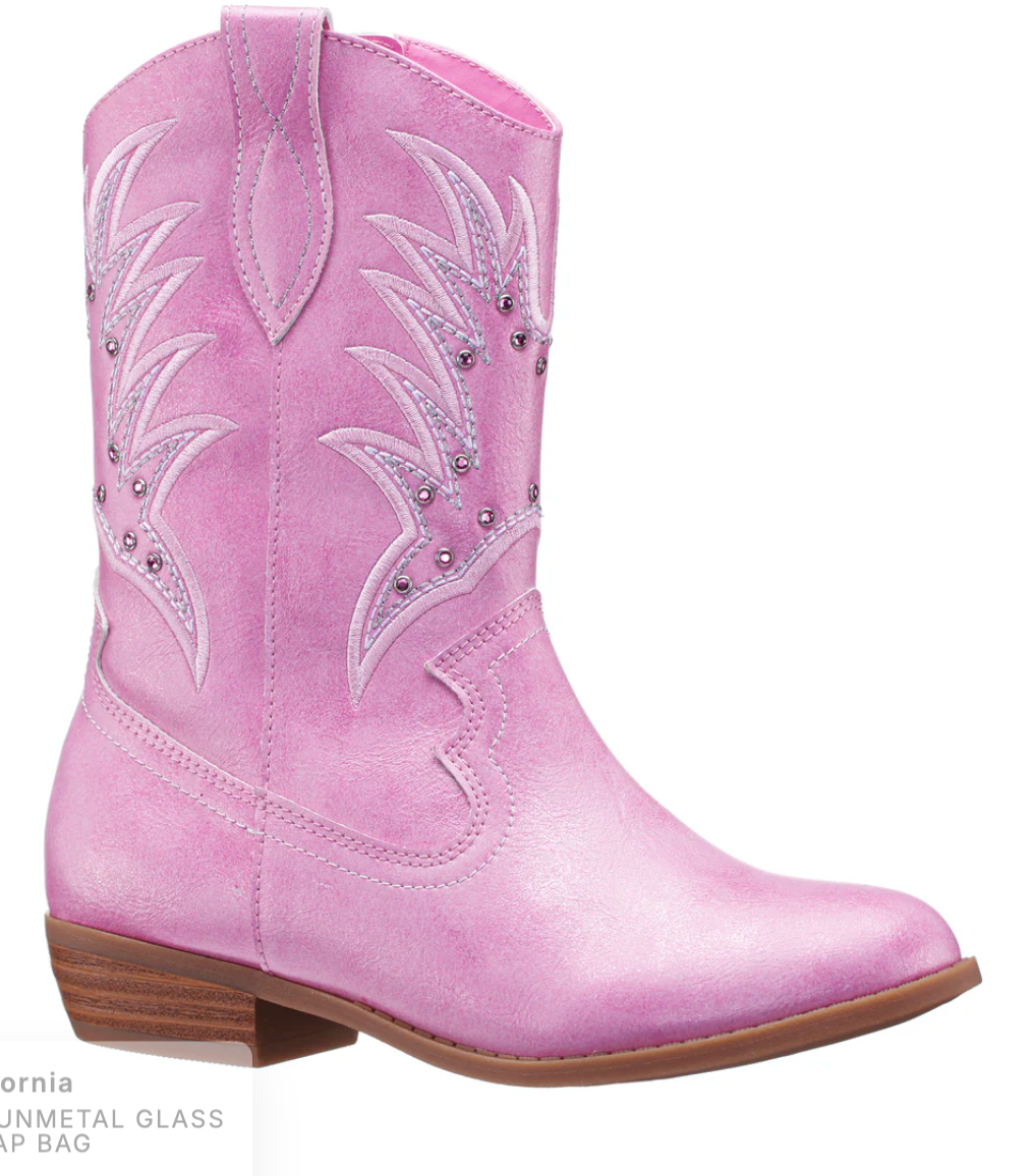 Filian Cowgirl Boot - Pink Metallic