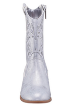 Load image into Gallery viewer, Filian Cowgirl Boot - Silver Metallic
