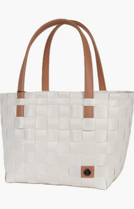 Color Block White Recycled Tote