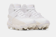 Load image into Gallery viewer, Boy's UA Harper 10 RM Jr. Cleats- White/Stone
