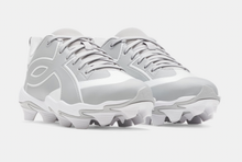 Load image into Gallery viewer, Boy's UA Leadoff Icon Low RM Jr. Cleat - Grey
