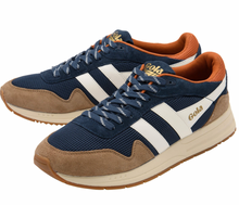 Load image into Gallery viewer, Gola Classics Men's Delta Sneakers - Navy/Tobacco/Off White
