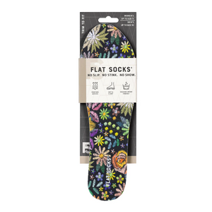 Floral Embroidery Flat Socks