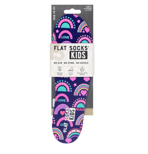 Rainbow Explosion Flat Socks-Kids