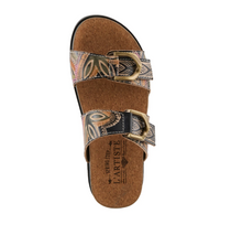 Load image into Gallery viewer, L&#39;Artiste Glaze Slide Sandal- Black Multi
