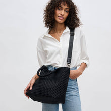 Load image into Gallery viewer, Sky&#39;s The Limit - Medium Woven Neoprene Tote: Black Nude
