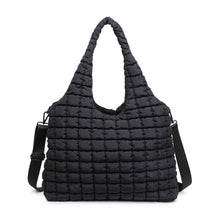 Load image into Gallery viewer, Elevate - Quilted Puffer Nylon Hobo: Black
