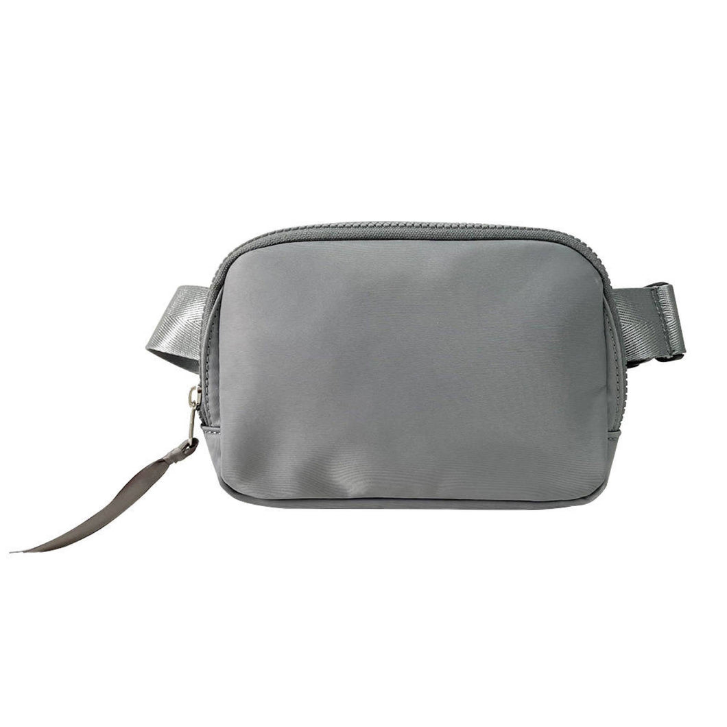 Nylon Belt Bag | Sling Bag | Waist Bag: Gray