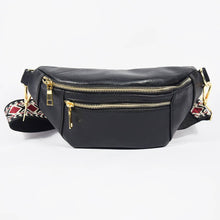 Load image into Gallery viewer, The Soho | Dual Zipper Sling Bag: Black
