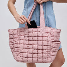 Load image into Gallery viewer, Dreamer - Quilted Puffer Nylon Tote: Rose
