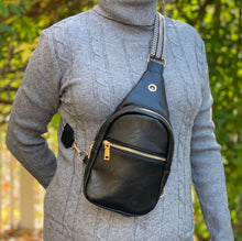 Load image into Gallery viewer, The Palmer | Sling Bag with Zipper Pocket: Camel
