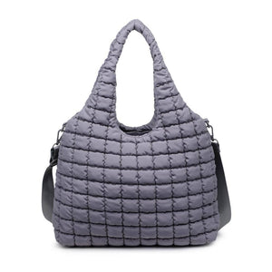 Elevate - Quilted Puffer Nylon Hobo: Grey