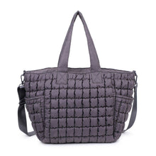 Load image into Gallery viewer, Dreamer - Quilted Puffer Nylon Tote: Black
