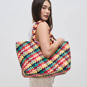 Sky's The Limit - Large Woven Neoprene Tote: Nude