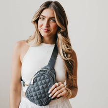 Load image into Gallery viewer, Pinelope Puffer Bum Bag: Gray
