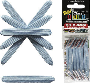 U-Lace Classic - No-Tie Laces - 6-Lace Pack - Baby Blue
