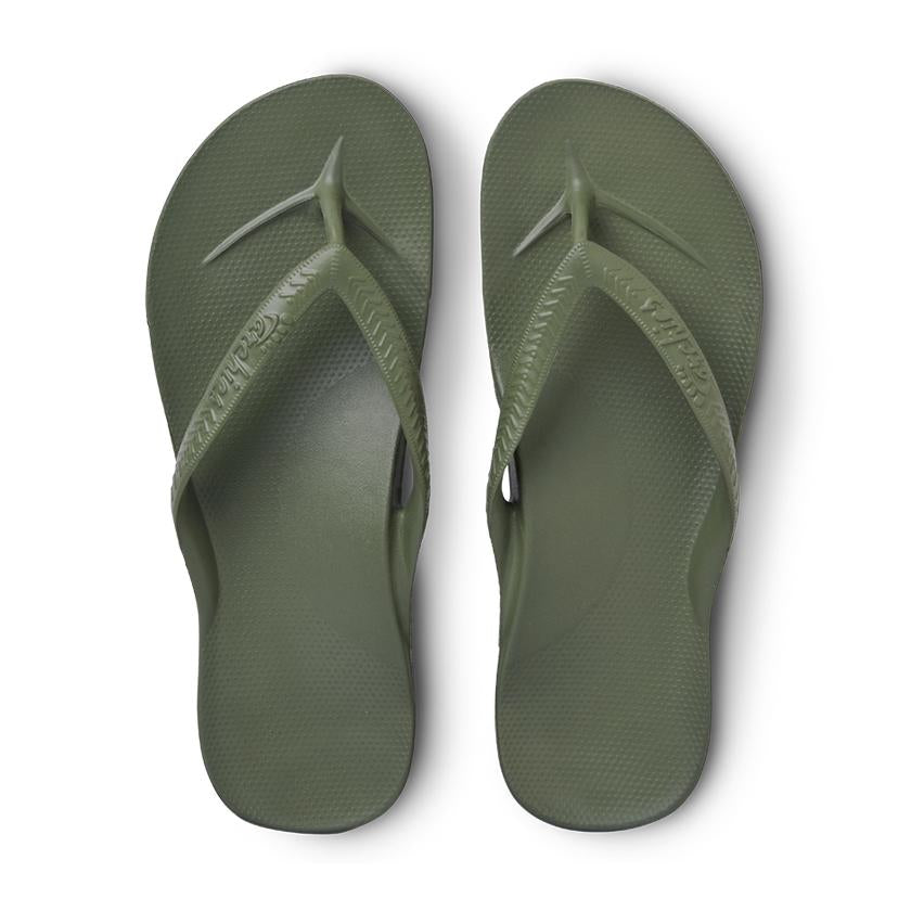 Archies - Arch Support Flip Flops - Khaki (Olive)
