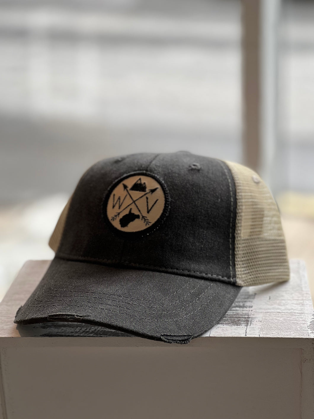 West Virginia Hat - Black - WV Arrow