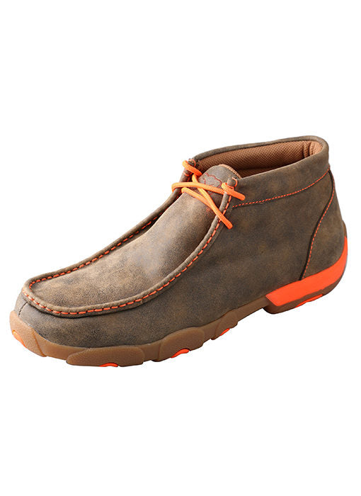 Men's Chukka Driving Moc Bomber/Neon Orange