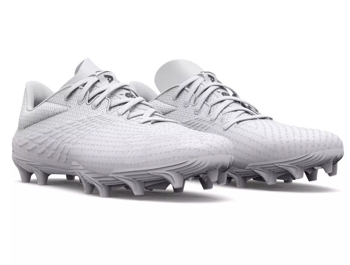 Boys white top football cleats