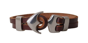 Arrow and Loop Leather Bracelet
