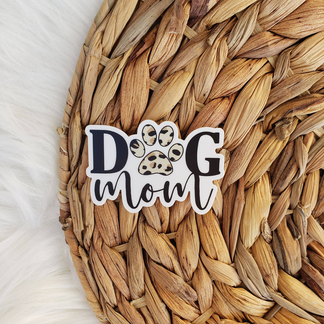 Dog Mom Paw Print Sticker